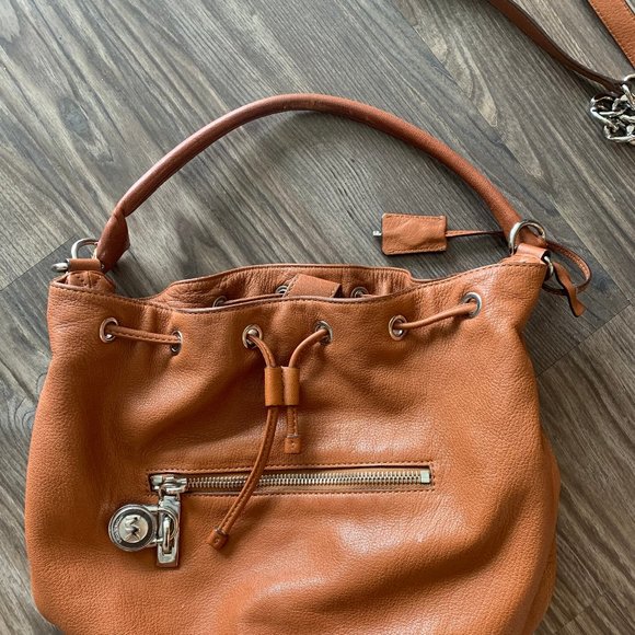 Michael Kors Tan Leather Hobo + Cross Body Strap - Picture 3 of 5